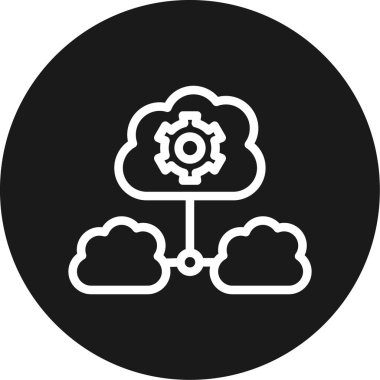 Bulut simgesinin vektör illüstrasyonu