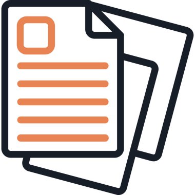 Belge simgesi, dosya simgesinin vektör illüstrasyonu