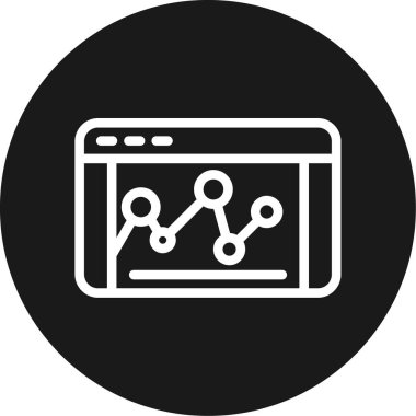 Analizler. Web simgesi basit illüstrasyon