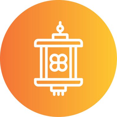 Benzersiz fener vektör çizgisi simgesi