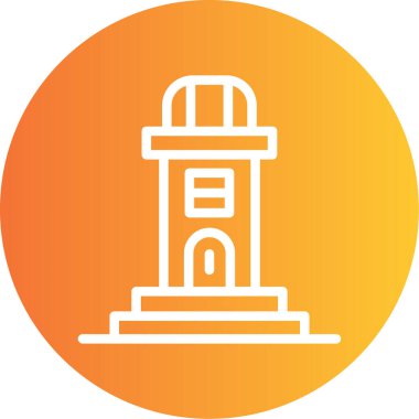 Deniz feneri simgesinin vektör illüstrasyonu