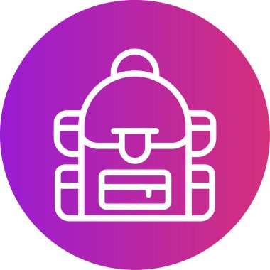 Sırt çantası simge vektör çizim