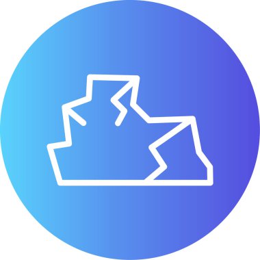 Bir harita simgesinin vektör illüstrasyonu