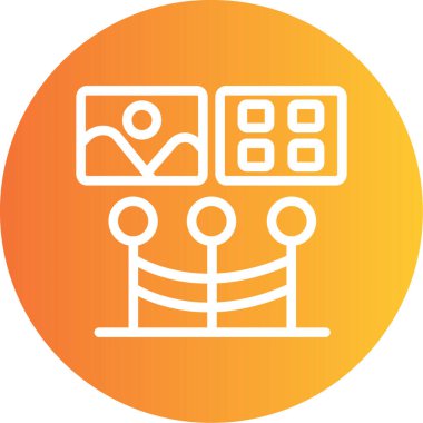 İş ve finans simgesinin vektör illüstrasyonu