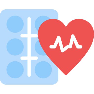 Kardiyogram. Web simgesi basit illüstrasyon