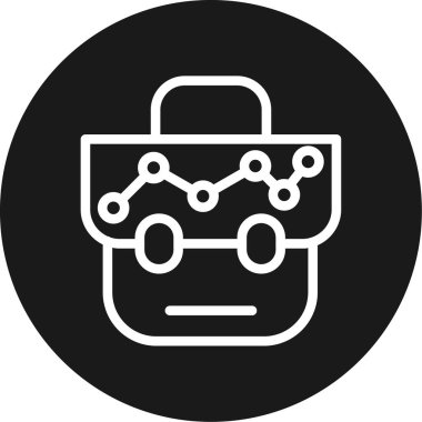 evrak çantası simgesi, vektör illüstrasyonu