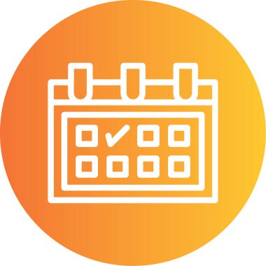 vektör Takvimi Simgesi illüstrasyonu