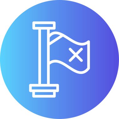 bayrak vektör simgesi modern ince çizgi biçimi