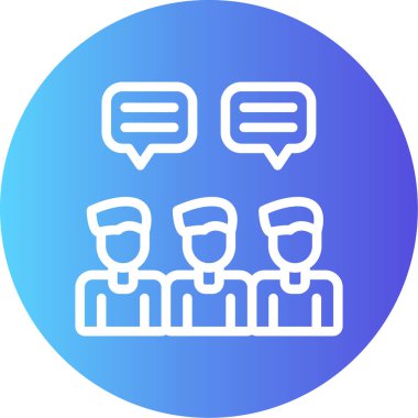 Sohbet vektörü simgesi basit illüstrasyon