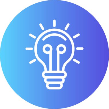 Vektör lambası simgesi, basit illüstrasyon