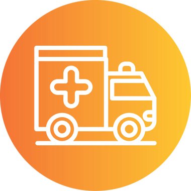 Ambulans simgesi vektör illüstrasyon tasarımı