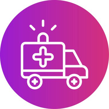 Bir ambulans simgesinin vektör çizimi