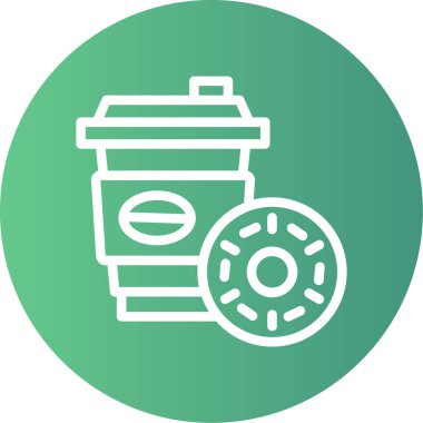 kahve fincanı vektör simgesi modern illüstrasyon