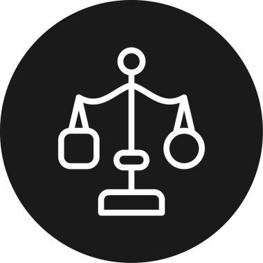 Hukuk ve adalet logosunun vektör çizimi.