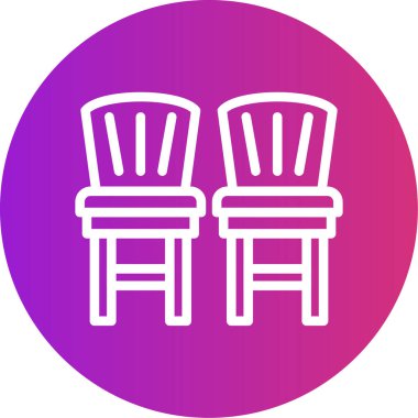 sandalye modern simge vektör illüstrasyonu