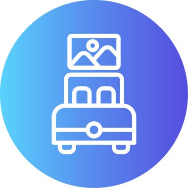 Seyahat simgesinin vektör illüstrasyonu