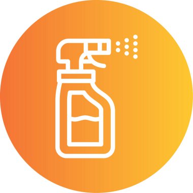 sprey şişe kutsal kişilerin resmi, vektör çizim