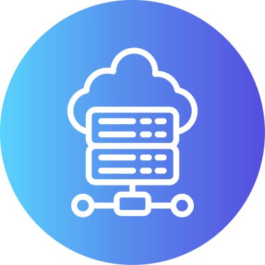 bulut hesaplama simgesi, vektör illüstrasyonu