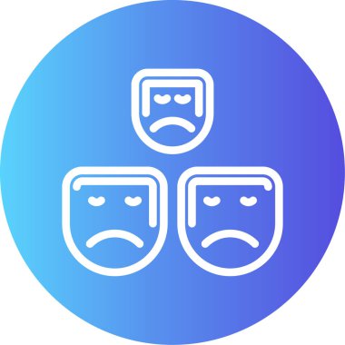 üzgün yüz simgesi, basit tasarım