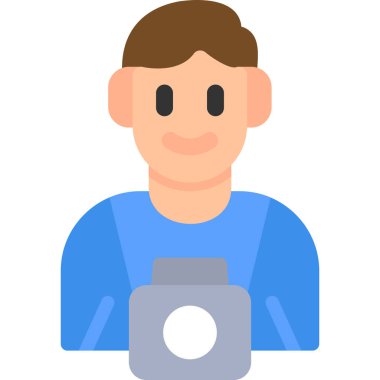 avatar fotoğrafçı kamera simgesi - taslak biçimi