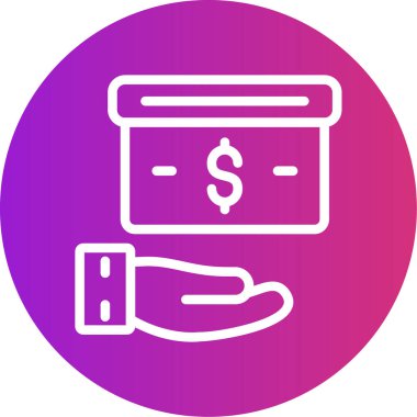 Dolar kart simgesi modern vektör illüstrasyonu