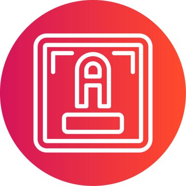 Bir kilit simgesinin vektör illüstrasyonu