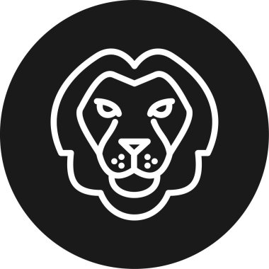 hayvan aslan simge vektör çizim