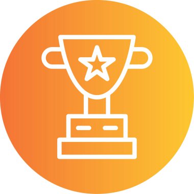 Rozet ödülü simgesi doldurulmuş taslak biçimi