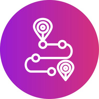 Bir yol simgesinin vektör illüstrasyonu