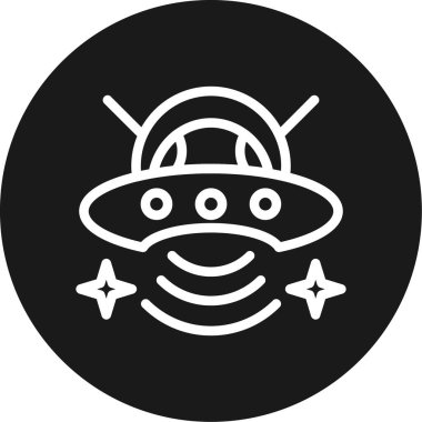 UFO simgesinin vektör illüstrasyonu