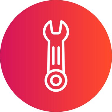 İngiliz anahtarı simgesinin vektör illüstrasyonu