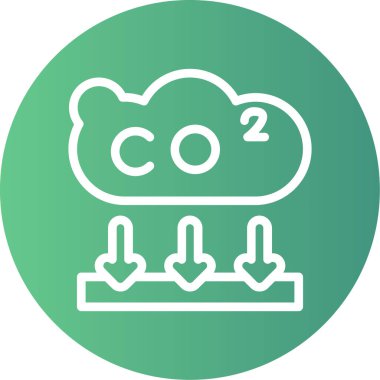 co 2 simgesi, basit illüstrasyon