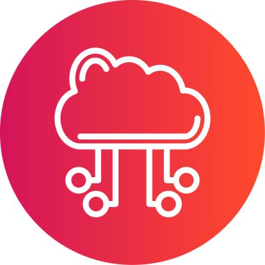 Bulut simgesi vektör illüstrasyonu