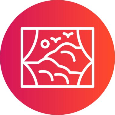 Bir harita simgesinin vektör illüstrasyonu