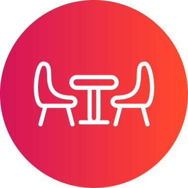 Sandalye simgesinin vektör illüstrasyonu