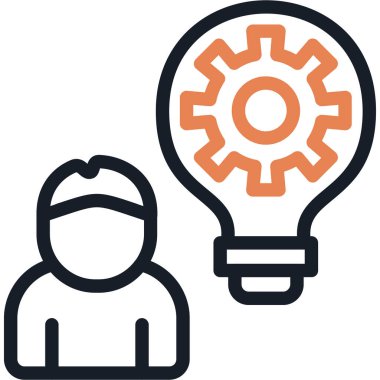 Bir fikrim var. Web simgesi basit illüstrasyon