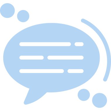 Konuşma balonu simgesinin, basit vektör çizim