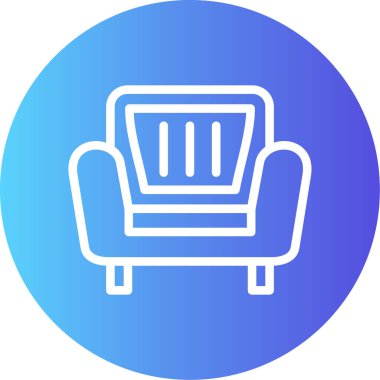 koltuk vektörü simgesi modern basit çizgi çizimi