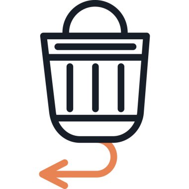 Geri dönüşüm sembollü sepet, vektör simgesi