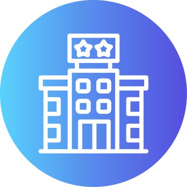 bina simgesi, vektör illüstrasyonu basit tasarım