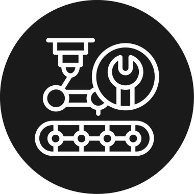 Modern oto tamir simgesinin vektör illüstrasyonu