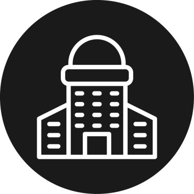 Bina. Web simgesi basit illüstrasyon