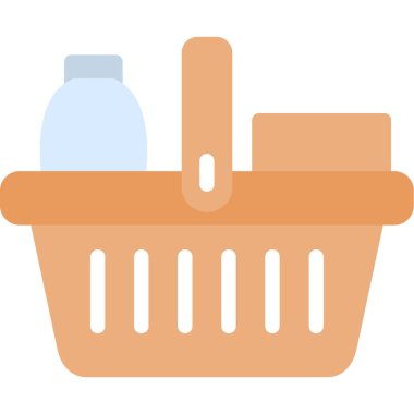 Alışveriş sepeti ikon vektör illüstrasyon tasarımı