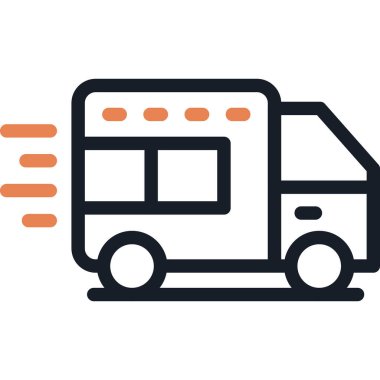 Otobüs otobüsü simgesi. Basit tasarım