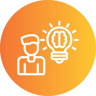 yaratıcı fikir simgesi, vektör illüstrasyonu