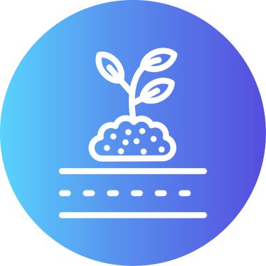 Mavi beyaz bir bitkinin vektör çizimi