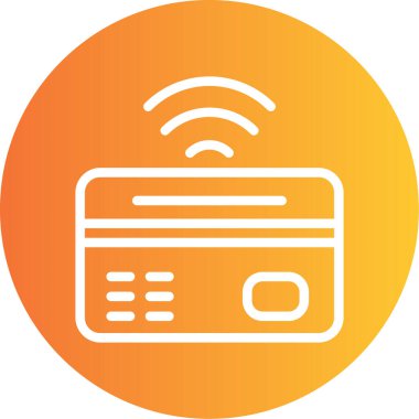 Kredi kartı simgesinin vektör çizimi