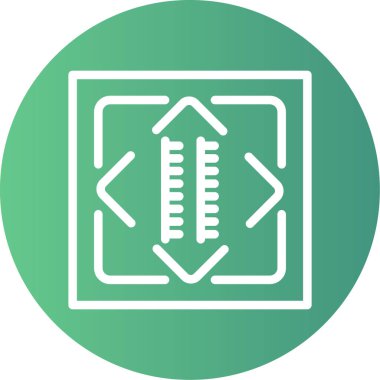 Bir yeşil ve mavi ok simgesinin vektör çizimi