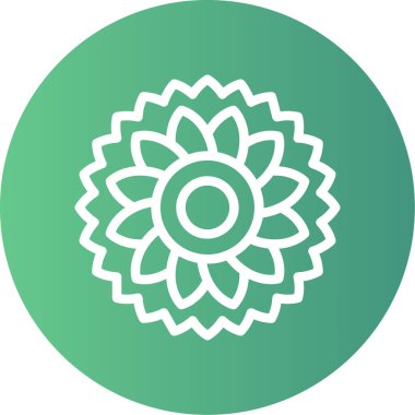 Çiçek simgesinin vektör illüstrasyonu