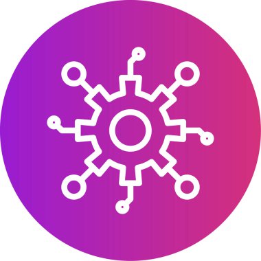 Modern b 'nin vektör illüstrasyonu vites simgesinden yoksun